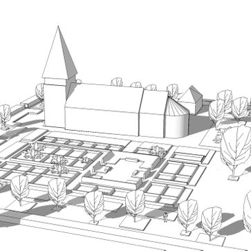 Lintrup Kirkegård. Udviklingsplan. 3D plan